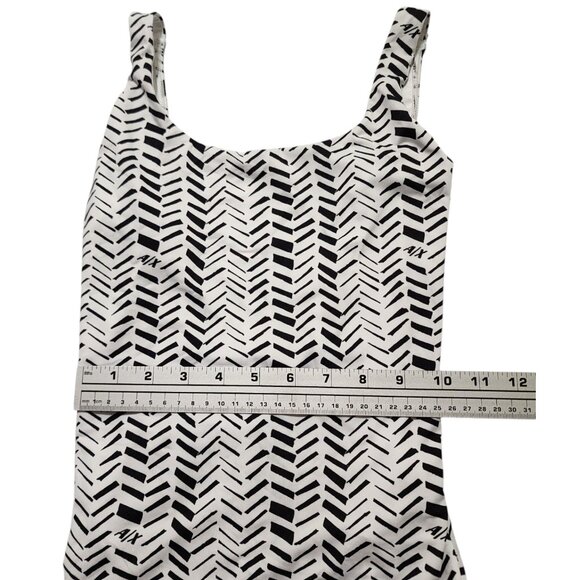 Armani Exchange Black And White Pattern‎ One Piece Swimsuit Womens Size XS - Picture 2 of 7
